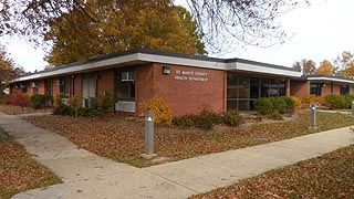 [photo, St. Mary's County Health Department, 21580 Peabody St., Leonardtown, Maryland]